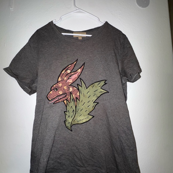 Burberry Dark Gray Graphic Tee - Picture 7 of 10